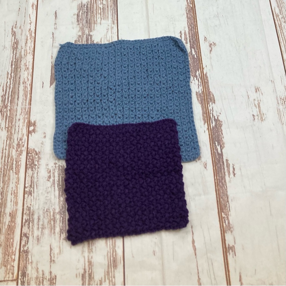Handcrafted Hand clothes Purple & Blue Bundle Of 2